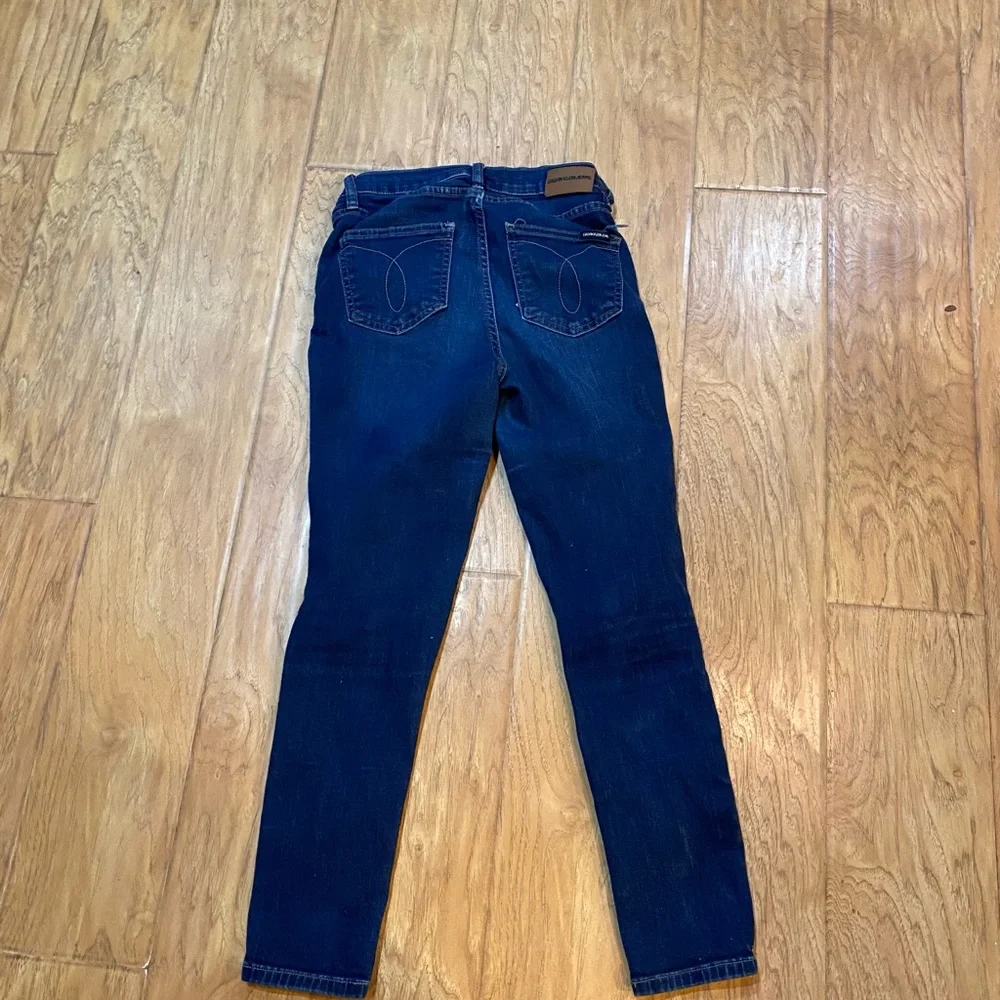 Calvin Klein Dark Blue Denim Jeans - Picture 3 of 5